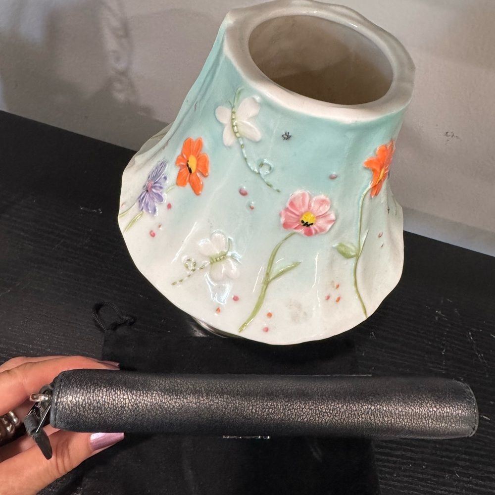 Coach Metallic Bronze Gold Black Pebbled Loved Leather Full Zip Wallet - Picture 5 of 7